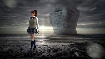 Fantasy Sea Mystical statue