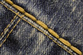 Suture Thread on the jeans