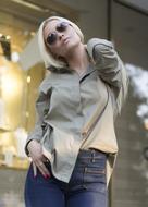 posing Fashion Girl with sunglasses