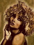 beautiful african woman, dramatic portrait