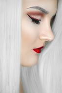 woman with silver hair