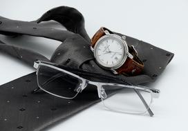 mens accessories on white