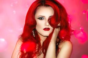 young Girl with bright red hair