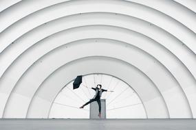 dance with umbrella on stage