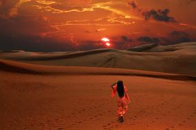 Desert Sunset red person