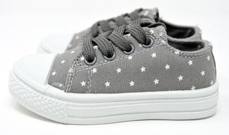 grey kids sneakers