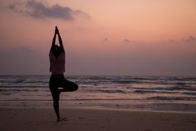 Yoga on Beach, Healthy lifestyle
