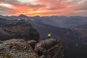 Landscape of Scenic Sunset over mountains