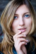 Portrait Person blue eyes