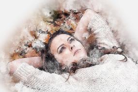 picture of woman in vintage design