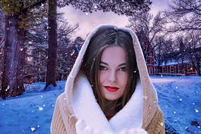 snow beauty model portrait