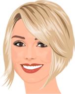 clipart of short blond haired woman