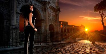 Style Beautiful Woman on street