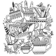 page coloring book drawing
