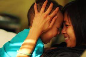 Mother and Son happy