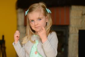 serious Child girl, portrait