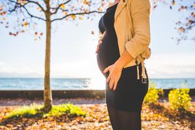 pregnant woman in park