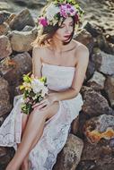 Bouquet Dress Fashion white flowers