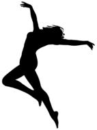 silhouette of a carefree dancer