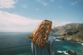 Girl sea Coast
