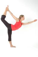 caucasian girl in Yoga Pose