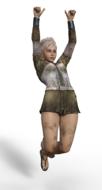 woman glimmzug 3d drawing