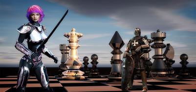 Woman Knight Warrior chess