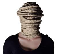 woman with wrapped head