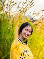 Happiness Joy Woman in reed