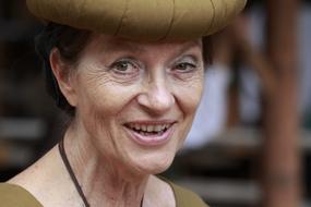 Portrait of the smiling woman in Laho, Estonia