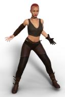 punk girl as a 3d model