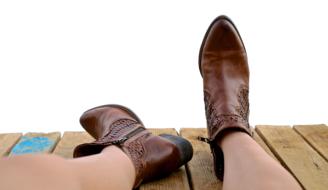 style Boots brown Leather