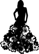 clipart of woman model abstract silhouette