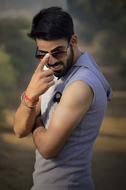 attractive man with sunglasses