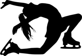 figure skater women drawing