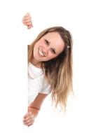 woman on the white background