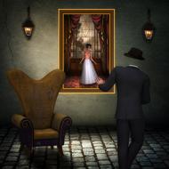 Man Headless, Woman as a digital art