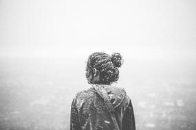 Girl Snow black and white