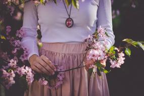 Flower pink hands