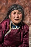 portrait of senior Tibetan Woman