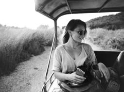 woman at safari ride