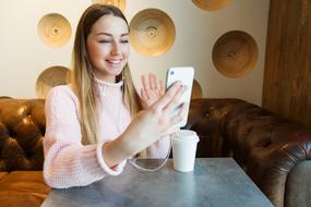 young Girl making video