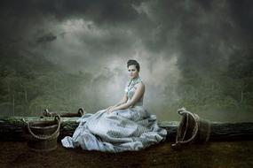 woman as vintage art