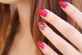 Nail Polish Fingers red