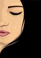 woman cry face feminism drawing