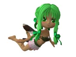 girl elf with wings as a 3d model