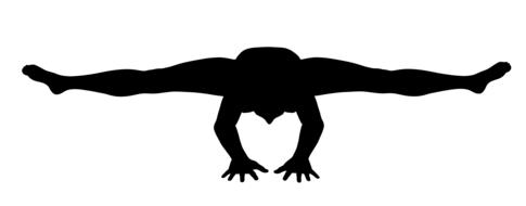 silhouette yoga woman