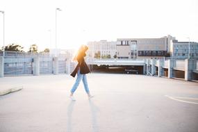 Girl Walking on street