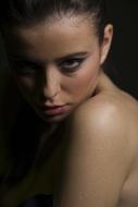 Portrait of Beauty Woman Girl nudity