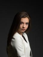 Girl Fashion Model black background